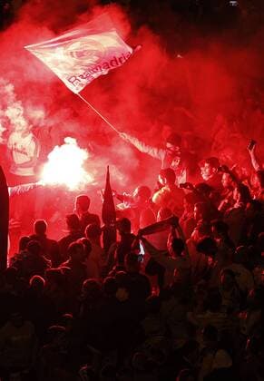 The Real Madrid is received by his Fans when arriving to Madrid, in Cibeles Square, where normally celebrate their victories, after win the 2016 Champions League against Atletico de Madrid in Milan, Italy. Madrid on May 29, 2016.  xJosexLuisxCuestax xx