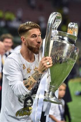 Sergio Ramos with the trophy Celebration - Milano 28-05-2016 Stadio San Siro Real Madrid - Atletico Football Champions League Final . andreaxstaccioli