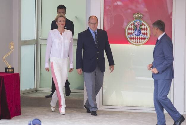 Monaco, Monte Carlo - May 29, 2016: FIA Formula One World Championship WM Weltmeisterschaft with Prince Albert II of Monaco, Princess Charlene Monaco F1 Grand Prix