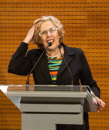 Mayor of Madrid, Manuela Carmena during the Real Madrid CF reception at Madrid city hall after winning the Champions League May 29,2016.  (2016290522)