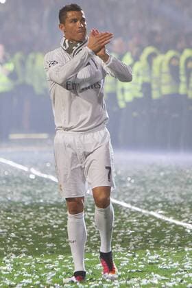 Cristiano Ronaldo during the celebration of the Champions League at Santiago Bernabeu Stadium. May 29,2016.  (76026)