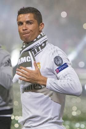 Cristiano Ronaldo during the celebration of the Champions League at Santiago Bernabeu Stadium. May 29,2016.  (76065)