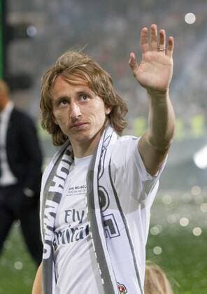 Luca Modric during the celebration of the Champions League at Santiago Bernabeu Stadium. May 29,2016.  (76176)