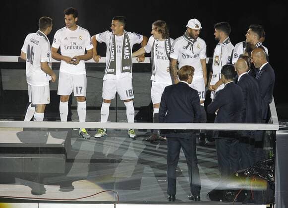 The Real Madrid celebrates, together his fans, in the Bernabeu stadium the conquering of the cup 11th of Champions League of his history, after win to Atletico de Madrid in the final of Milan, Italy. Madrid on May 29, 2016.  xJosexLuisxCuestax xx