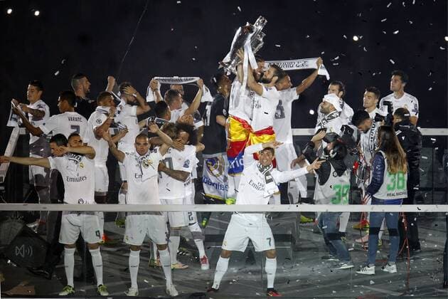 The Real Madrid celebrates, together his fans, in the Bernabeu stadium the conquering of the cup 11th of Champions League of his history, after win to Atletico de Madrid in the final of Milan, Italy. Madrid on May 29, 2016.  xJosexLuisxCuestax xx
