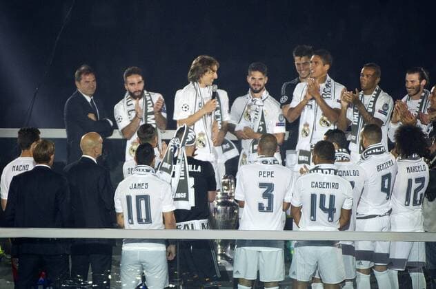 Real Madrid UEFA Champions League Siegesfeier im Estadio Santiago Bernabeu. Madrid, 29.05.2016  Foto:xDyDxFotografosx xFuturexImage