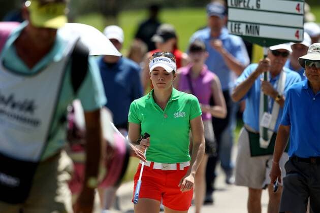 May 29, 2016 - Ann Arbor, Michigan, United States - Gaby Lopez of Mexico City, Mexico heads to the second hole during the final round of the inaugural LPGA Golf Damen Volvik Championship at Travis Pointe Country Club in Ann Arbor, MI, USA Sunday, May 29, 2016. LPGA Volvik Championship - Final Round  - ZUMAn230