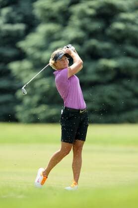 May 29, 2016 - Ann Arbor, Michigan, United States - Suzann Petterson of Norway follows her fairway shot on the second hole during the final round of the inaugural LPGA Golf Damen Volvik Championship at Travis Pointe Country Club in Ann Arbor, MI, USA Sunday, May 29, 2016. LPGA Volvik Championship - Final Round  - ZUMAn230