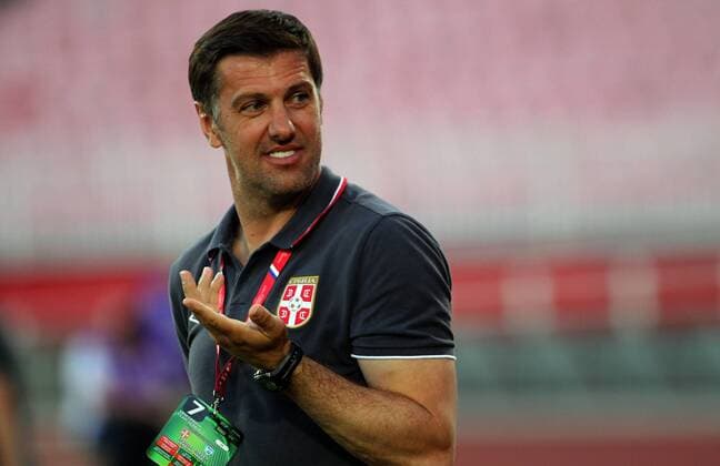 31.05.2016 Novi Sad(Serbia) Serbia-Israel International Friendly Länderspiel match men s football Mladen Krstajic Serbia assistant coach and president of FK Radnik Bijeljina : 