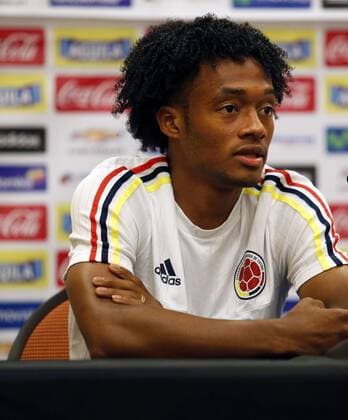Colombian player Juan Guillermo Cuadrado takeS part in a presser in Fremont, California, United States, 1 June 2016. Colombia will make its debut Friday before the United States during the first match of Copa America Centenario. COLOMBIA S SOCCER TEAM PRESSER !ACHTUNG: NUR REDAKTIONELLE NUTZUNG!  MMD004 20160602-636004325524064121