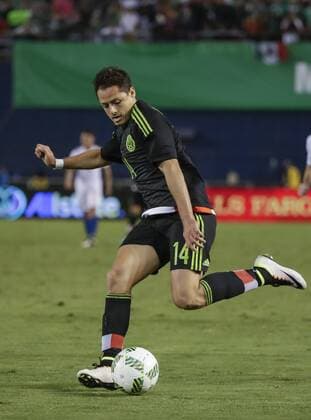 June 01, 2016: Mexican Forward 14 Javier Chicharito Hernandez during an international soccer match between Mexico and Chile at Qualcomm Stadium in San Diego, California. Mexico defeats Chile 1-0. Soccer 2016: Mexico vs Chile JUN 01 - ZUMAc04_