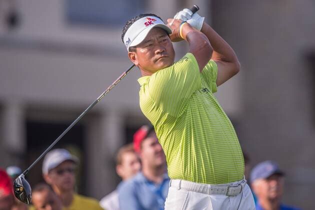 Golf, The Memorial Tournament in Dublin, Ohio June 2, 2016 - Dublin, Ohio, U.S - K. J. Choi hits on the 10th tee during the first round of The Memorial Tournament at Muirfield Village Golf Club, Dublin, Ohio. PGA Golf Herren 2016 - The Memorial Tournament - First Round - ZUMAs304