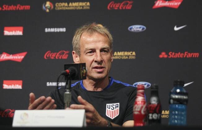 United State s soccer team coach, German Jurgen Klinsmann, delivers a presser at Levi s stadium in Santa Clara, California, United States, 2 June 2016. US will face Colombia at the opening match of Copa America Centenario 3 June 2016. EFE David Fernandez US COACH PRESSER !ACHTUNG: NUR REDAKTIONELLE NUTZUNG!  SCL006 20160603-636005128499224290