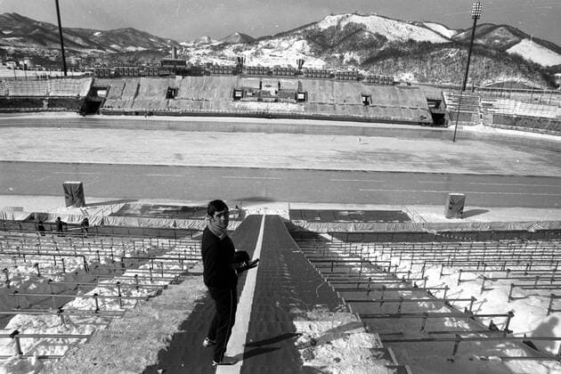 Olympische Spiele 1972 in Sapporo, Erhard Keller (BR Deutschland) im Eisstadion