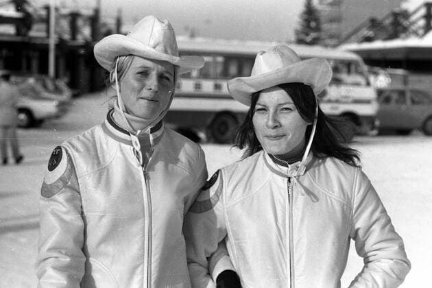 Olympische Spiele 1972 in Sapporo, Paula Dufter und Monika Pflug (beide BR Deutschland)