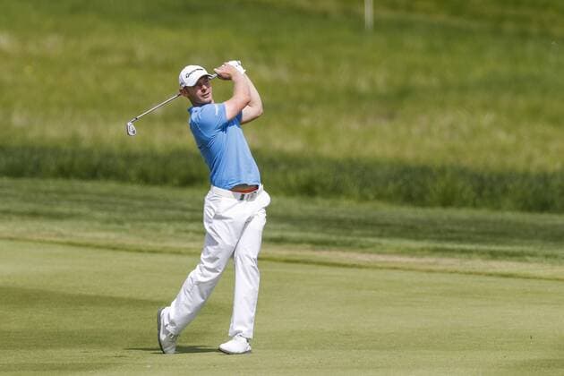 160604 Scott Hend, Australien pa fjärde halet under dag tre av golftävlingen Nordea Masters den 4 Juni 2016 i Stockholm.  Copyright: ANDREASxSANDSTRÖM BB160604BB009