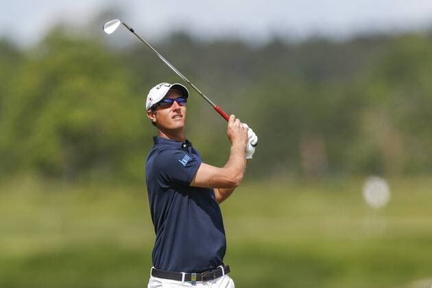 160604 Nicolas Colsaerts, Belgien pa fjärde halet under dag tre av golftävlingen Nordea Masters den 4 Juni 2016 i Stockholm.  Copyright: ANDREASxSANDSTRÖM BB160604BB022