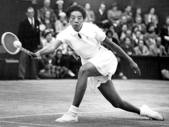 Jan. 1, 2011 - ALTHEA GIBSON,.IN THE WIMBLEDON WOMENS .TENNIS TOURNAMENT.. 1958 ALTHEA GIBSON OBIT ERIC S - ZUMAg49_