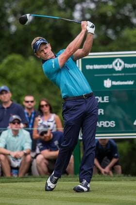 June 4, 2016 - Dublin, Ohio, U.S - Luke Donald tees off on the first hold during the third round of The Memorial Tournament at Muirfield Village Golf Club, Dublin, Ohio. Golf 2016 - The Memorial Tournament - Third Round - ZUMAs304
