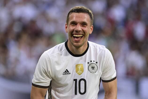 Bilder des Tages - SPORT Fußball Nationalteam, Länderspiel Deutschland - Ungarn am 04.06.2016 in der Veltins-Arena in Gelsenkirchen Lukas Podolski ( Deutschland ) xPBJPGx