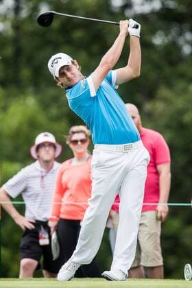June 4, 2016 - Dublin, Ohio, U.S - Emiliano Grillo tees off on the first hole in the third round of The Memorial Tournament at Muirfield Village Golf Club, Dublin, Ohio. Golf 2016 - The Memorial Tournament - Third Round - ZUMAs304