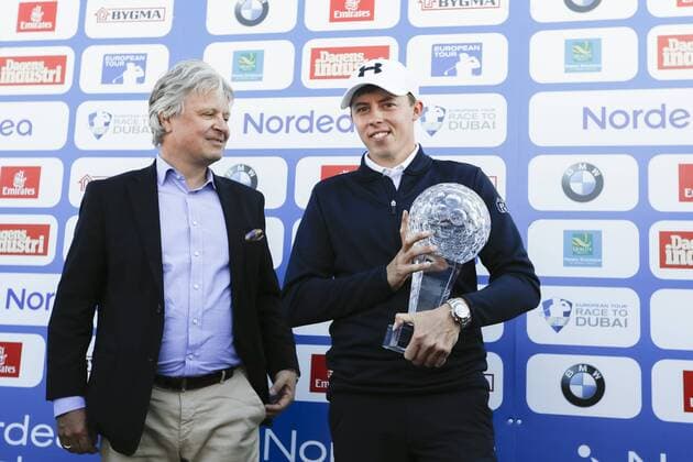 160605 Matthew Fritzpatrick, England jubelt nach dem Sieg Nordea Masters den 5 Juni 2016 i Stockholm.  Copyright: ANDREASxSANDSTRÖM BB160605BB104