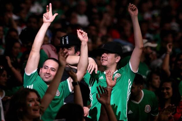 05 June 2016: Mexico fans cheer during the first half of the Copa America Centanario game against Uruguay at University of Phoenix Stadium in Glendale, Az. (Photo by Chris Coduto Icon Sportswire) SOCCER: JUN 05 Copa America Centenario - Mexico v Uruguay Icon3171606050711 EDITORIAL USE ONLY
