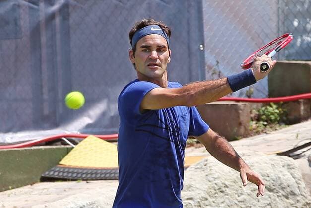 Stuttgart Tennis MercedesCup 2016: Training Roger Federer (CH) trainiert