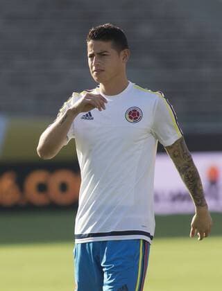 June 6, 2016 - Pasadena, California, U.S - James Rodriguez of the national team Nationalteam of Colombia during their practice at the Rose Bowl Stadium in Pasadena California on Monday June 6, 2016. The team is preparing for the Copa America Centenario 2016 game on Tuesday at the Rose Bowl stadium in Pasadena California. Colombia practice at Rose Bowl - ZUMAp124
