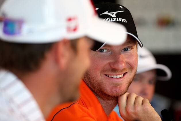 GOLF - PGA Golf Herren Lyoness Open, preview ATZENBRUGG,AUSTRIA,07.JUN.16 - GOLF - PGA European Tour, Lyoness Open, Diamond Country Club, preview, press conference PK Pressekonferenz Image shows Chris Wood (GBR). GEPAxpictures xDanielxGoetzhaber