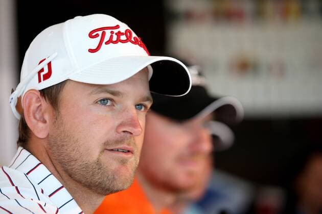 GOLF - PGA Golf Herren Lyoness Open, preview ATZENBRUGG,AUSTRIA,07.JUN.16 - GOLF - PGA European Tour, Lyoness Open, Diamond Country Club, preview, press conference PK Pressekonferenz Image shows Bernd Wiesberger (AUT). GEPAxpictures xDanielxGoetzhaber