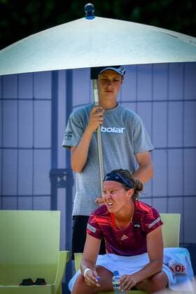 Belgian Kirsten Flipkens pictured during a tennis game between Belgian Kirsten Flipkens WTA Tennis Damen 61) and Japanese Risa Ozaki (WTA 124) in the first round of the women s singles at the Ricoh Open WTA tennis tournament in Rosmalen, the Netherlands, Tuesday 07 June 2016. LUCxCLAESSEN  x04866978x