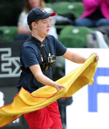 Stuttgart Tennis MercedesCup 2016,Feature ein Balljunge mit einer am Brustkorb befestigten Gopro Die Einverständniserklärung der Eltern liegt nicht schriftlich vor.