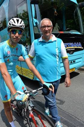08-06-2016 Criterium Du Dauphine Libere; Tappa 03 Boen Sur Lignon - Tournon Sur Rhone; 2016, Astana; Aru, Fabio; Martinelli, Giuseppe; Tournon Sur Rhone; 