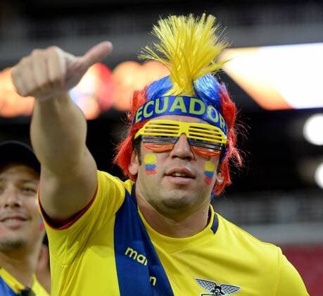 Copa America, Ecuador - Peru An Ecuador fan show his enthusiasm before the start of the Ecuador-Peru match during the COPA America Centenario at University of Phoenix Stadium in Glendale, Arizona, June 8, 2016.  PXP2016060802 ARTxFOXALL