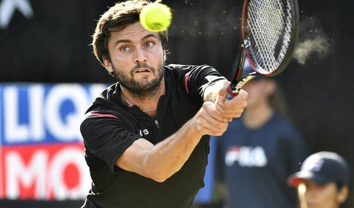 Gilles Simon (FRA) Aktion 10.06.2016 Tennis Mercedes-Cup Stuttgart Weißenhof 04.06..-12.06.2016 MercedesCup Stuttgart Weißenhof 2016