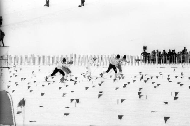 Olympische Spiele 1972 in Sapporo, 4x10km Staffel, der Start