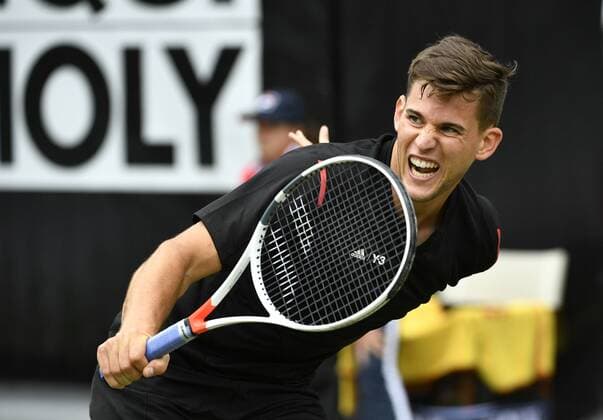 Dominic Thiem (AUT) Aktion 11.06.2016 Halbfinale Tennis Mercedes-Cup Stuttgart Weißenhof 04.06..-12.06.2016 MercedesCup Stuttgart Weißenhof 2016