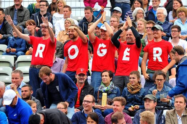 Feature, die Fans von Roger FEDERER (SUI). Deutschland, Stuttgart: Tennis, MercedesCup 2016: Halbfinale am 11.06.2016, TC Weissenhof.