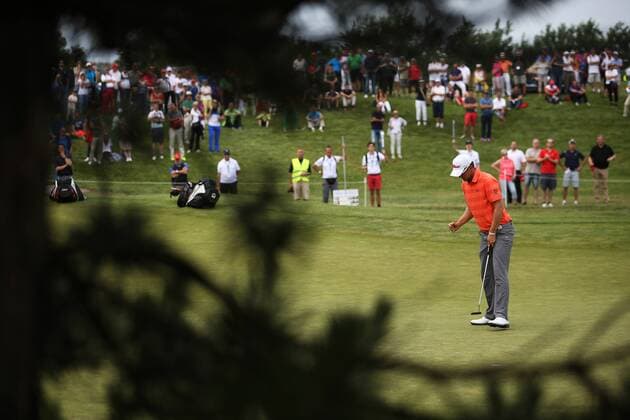 GOLF - PGA Golf Herren Lyoness Open 2016 ATZENBRUGG,AUSTRIA,11.JUN.16 - GOLF - PGA European Tour, Lyoness Open, Diamond Country Club. Image shows the rejoicing of Bernd Wiesberger (AUT). GEPAxpictures xDanielxGoetzhaber