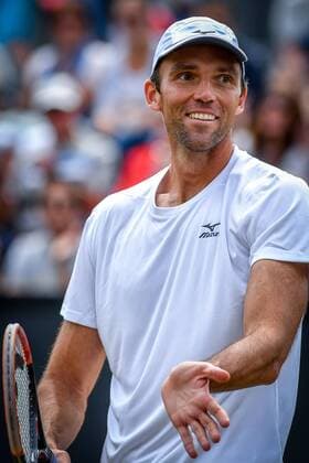 Croatian Ivo Karlovic reacts during a tennis game between Luxemburger Gilles Muller and Croatian Ivo Karlovic in the semi finals of the Men s singles at the Ricoh Open ATP Tennis Herren tennis tournament in Rosmalen, the Netherlands, Saturday 11 June 2016. LUCxCLAESSEN  x04869576x