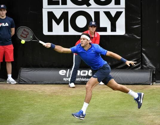 Juan Martin DEL POTRO (ARG) Aktion 11.06.2016 Halbfinale Tennis Mercedes-Cup Stuttgart Weißenhof 04.06..-12.06.2016 MercedesCup Stuttgart Weißenhof 2016