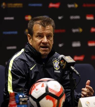 Brazilian soccer team coach Carlos Dunga during a presser at Gillete Stadium in Foxborough, United States. Peru and Brazil will face in match tomorrow for Copa America 2016. BRAZILIAN SOCCER TEAM PRESSER !ACHTUNG: NUR REDAKTIONELLE NUTZUNG!  cmm 20160612-636012881701152830