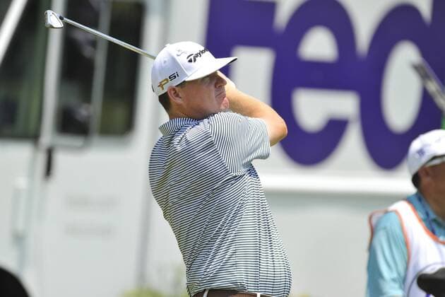 June 11, 2016: Chad Campbell watches his shot down the 11th fairway during the third round of the FedEx St. Jude Classic at TPC Southwind in Memphis, Tennessee. Austin McAfee CSM PGA Golf Herren 2016: FedEx St. Jude Classic JUNE 11 - ZUMAc04_