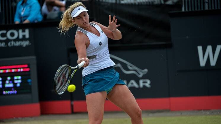 June 11, 2016 - Rosmalen, Netherlands - CoCo Vandeweghe (USA) reaches the final of the Open Grass Court Championship by beating Madison Brengle (USA) on Friday 11th of June 2016 at the Ricoh Open Grass Court Championships at the Autotron in Rosmalen in the Netherlands. ATP Tennis Herren and WTA Tennis Damen Ricoh Open 2016  - ZUMAn230