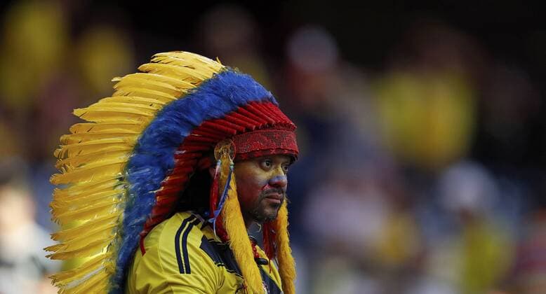 A supporter of Colombia seen before the match against Costa Rica at NRG stadium in Houston, Texas, United States, 11 June 2016. Colombia vs. Costa Rica !ACHTUNG: NUR REDAKTIONELLE NUTZUNG!  TX01 20160612-636012959827380365