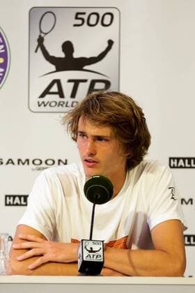 GER, ATP Tennis Herren Gerry Weber Open, Pressekonferenz Alexander Zverev 12.06.2016, ATP, Gerry Weber Stadion, Halle in Westfalen, GER, Gerry Weber Open, Turniertag 2, PK im Bild Alexander Zverev während der Pressekonferenz Foto @ nordphoto Rauch Local Caption nordphotox xRauch