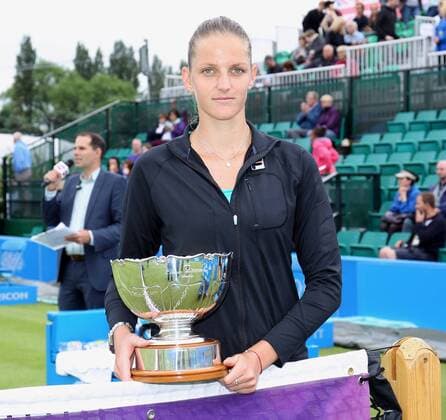 TENNIS - WTA Tennis Damen Aegon Open 2016 NOTTINGHAM,ENGLAND,12.JUN.16 - TENNIS - WTA Tour, Aegon Open. Image shows Karolina Pliskova (CZE). Keywords: trophy. GEPAxpictures xAlanxGrieves