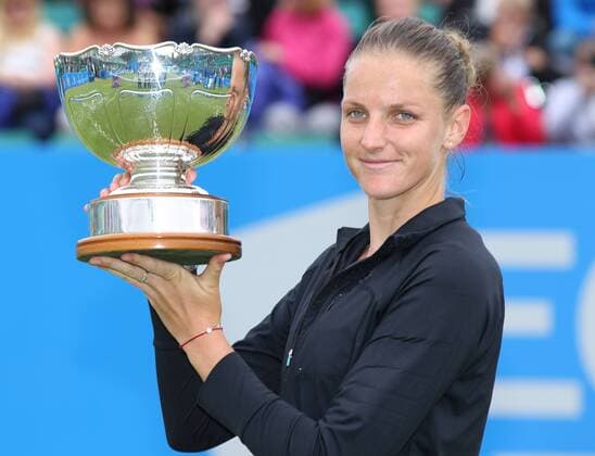 TENNIS - WTA Tennis Damen Aegon Open 2016 NOTTINGHAM,ENGLAND,12.JUN.16 - TENNIS - WTA Tour, Aegon Open. Image shows Karolina Pliskova (CZE). Keywords: trophy. GEPAxpictures xAlanxGrieves