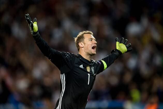 Torwart Manuel Neuer (GER 1) beim Torjubel nach dem Treffer zum 2:0 beim EM Gruppenspiel zwischen Deutschland und der Ukraine am 12.06.2016, Lille Copyright: Schuelerx xEibnerx-xPressefoto